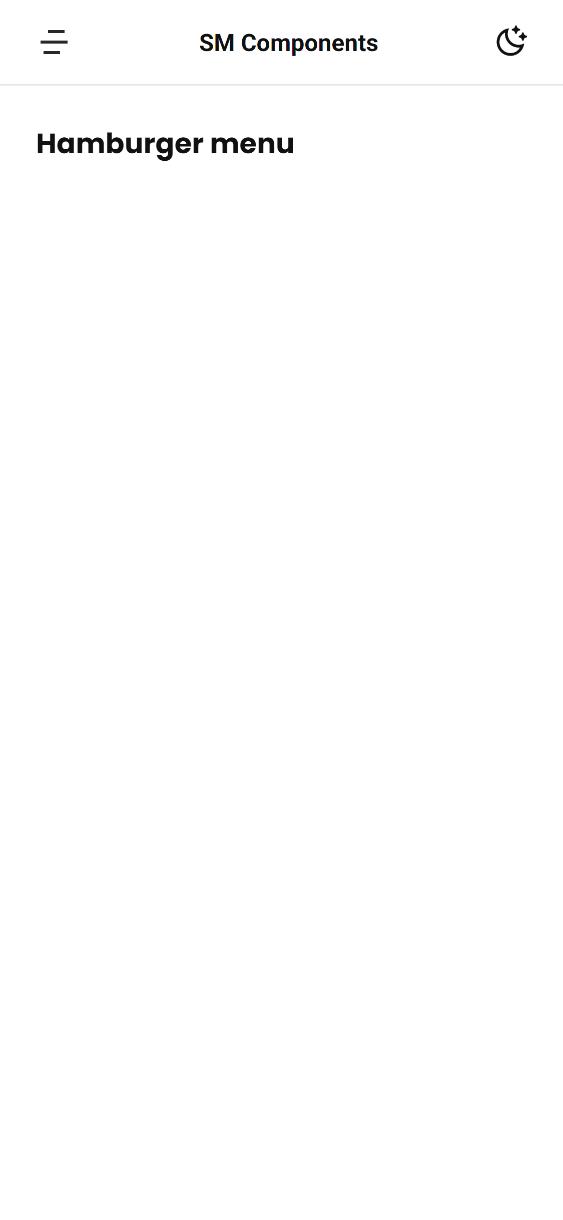 Hamburger menu closed